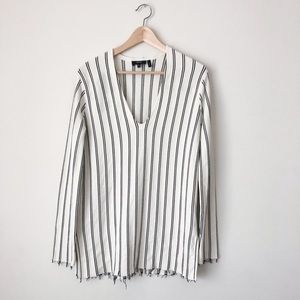 Theory Haydren Prosecco  striped tunic/top